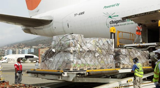 Venezuela recibe 85 toneladas de ayuda humanitaria
