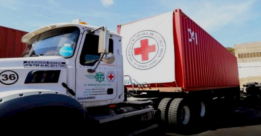 Venezuela recibe 40 toneladas de ayuda humanitaria a través de la Cruz Roja
