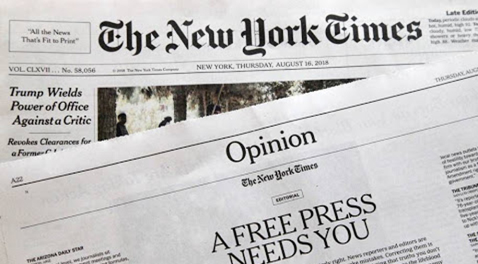 The New York Times vende una columna por más de 500.000 dólares