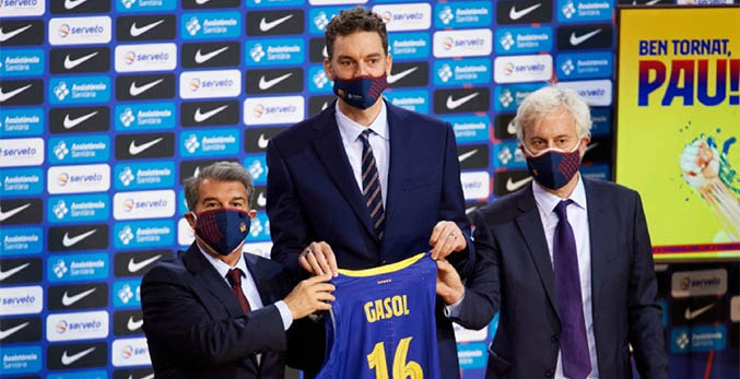Presentan a Pau Gasol como jugador del Barcelona Basket