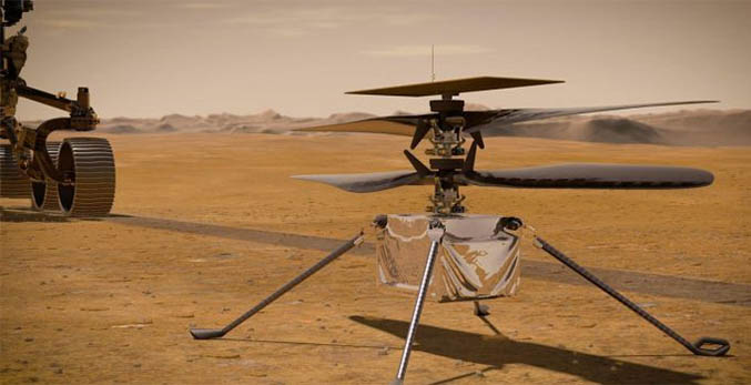 NASA prevé que el Ingenuity hará su primer vuelo en Marte en abril