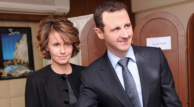 Presidente sirio y su esposa Bachar al Asad y su esposa dan positivo en COVID-19