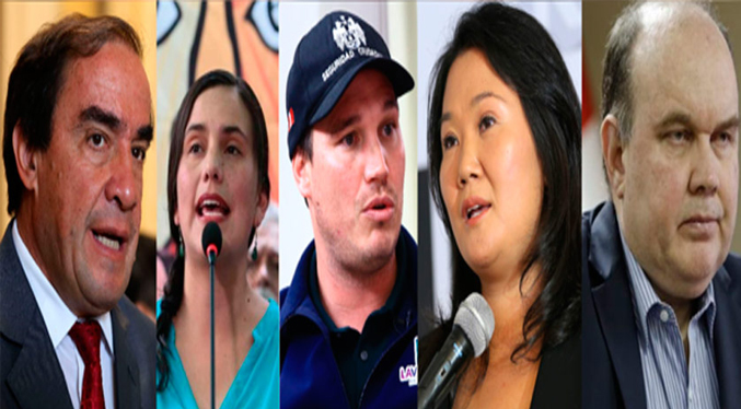 Cinco candidatos a la presidencia de Perú están en empate técnico