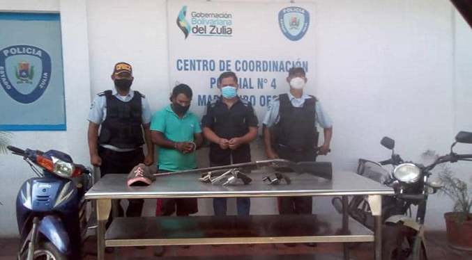 CPBEZ arresta a dos hombres por tenencia ilegal de tres armas de fuego