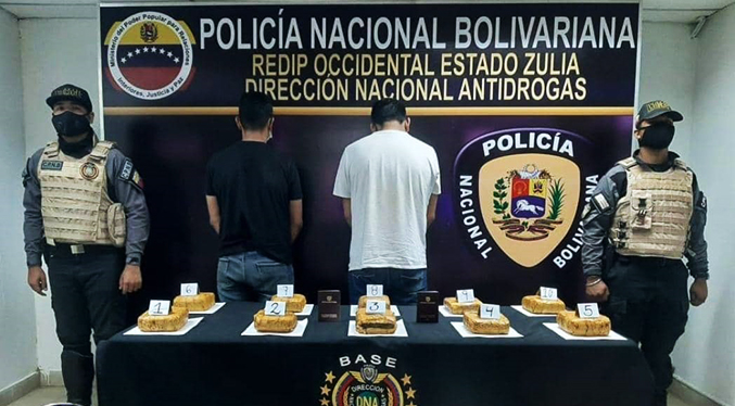 PNB detiene a dos traficantes de droga en Zulia