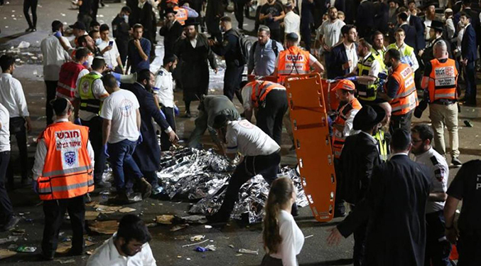Ya son 45 muertos por estampida en Israel y se declara día de luto el domingo