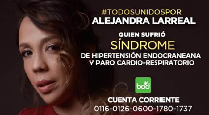 Una ayuda para Alejandra Larreal