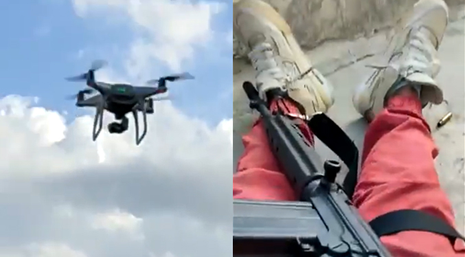Banda del Coqui vigila la Cota 905 con un dron