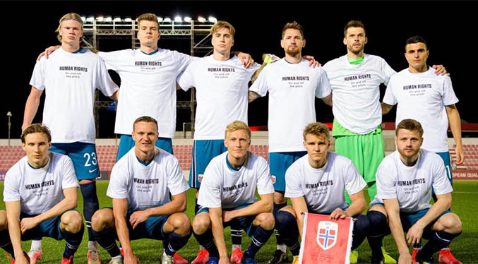 FIFA descarta abrir expediente por mensaje en camisetas de Noruega