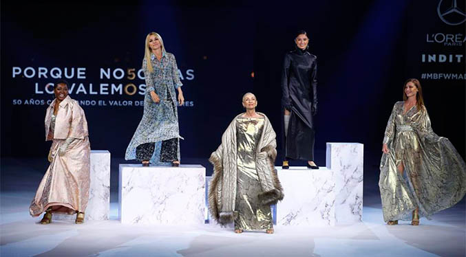 Yelimar Moreno desfila en la Mercedes-Benz Fashion Week Madrid