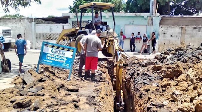 Gobernación e Hidrolago reparan colector en el barrio 24 de Septiembre