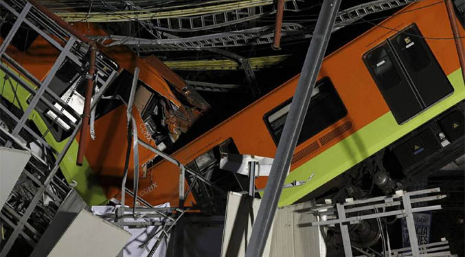 Asciende a 26 la cifra de muertos por derrumbe en metro de Ciudad de México
