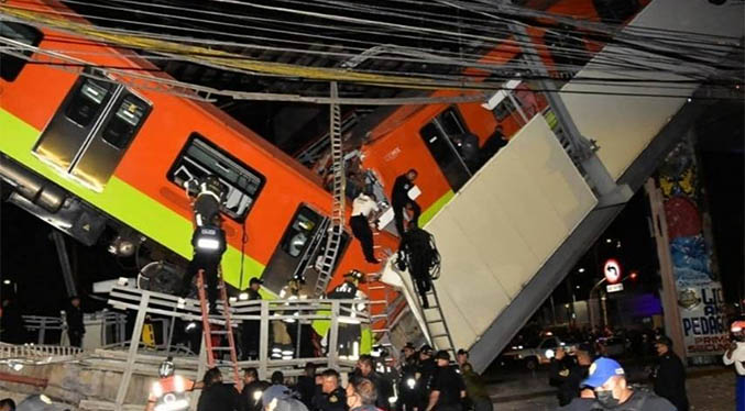México: 23 fallecidos y 65 hospitalizados al hundirse tramo del metro