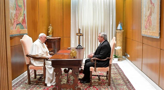 El Papa se reúne con Alberto Fernández en El Vaticano