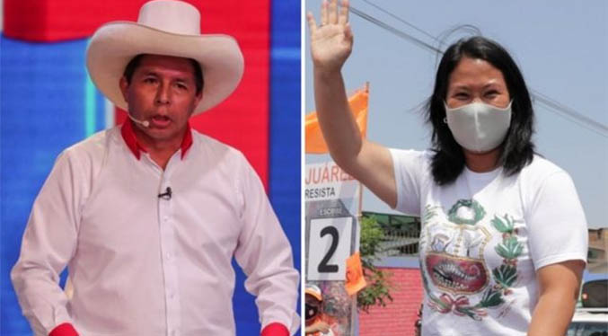 Sondeo muestra caída del candidato Pedro Castillo y repunte de Fujimori