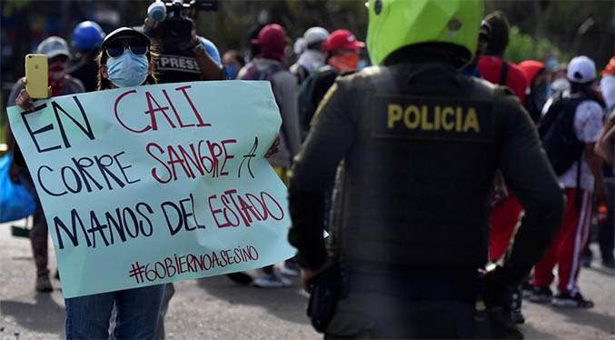 Los manifestantes en Colombia señalan a la Policía por violencia sexual