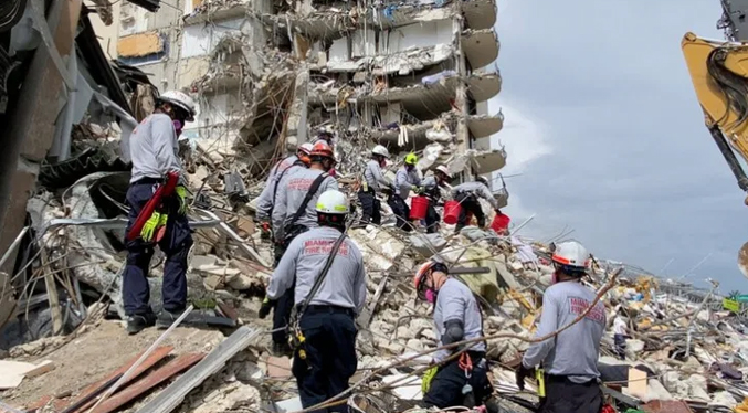 Cifra de víctimas por el derrumbe en Miami asciende a 11 fallecidos