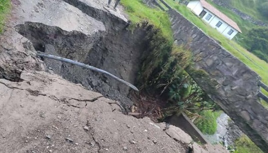 Colapsa puente en el páramo del Táchira por fuertes lluvias