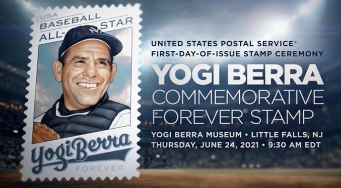 El gran Yogi Berra de los Yankees tiene su estampilla conmemorativa para siempre