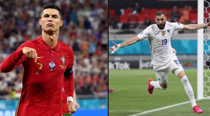 Cristiano Ronaldo y Karim Benzema se roban el show con dobletes en el Portugal-Francia