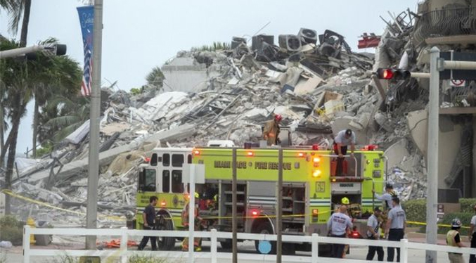 Aumentan a 18 las víctimas halladas en ruinas del edificio colapsado en Miami
