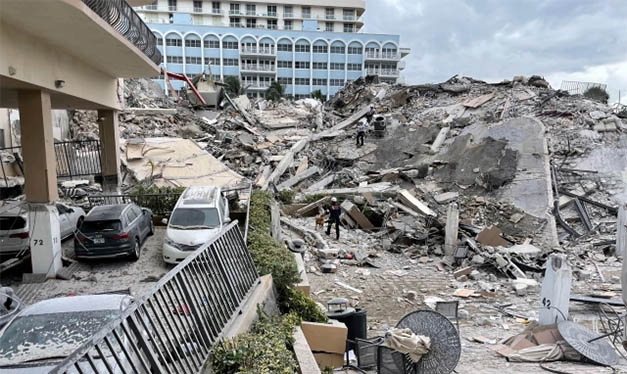 Suben a tres los muertos por derrumbe de un edificio en Miami