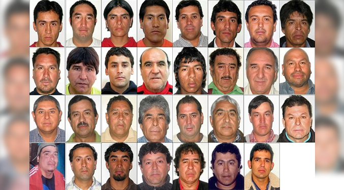 Justicia chilena ordena indemnizar a 33 mineros atrapados
