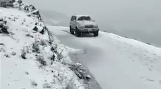 Reportan nevada en Pico el Águila de Mérida (Video)