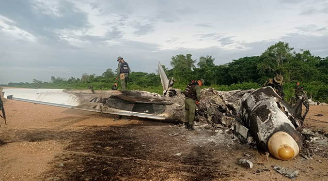GNB-Zulia halla pista clandestina y una aeronave calcinada en Jesús María Semprún (Fotos)