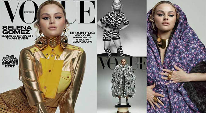 Selena Gómez muestra su exótico rostro en la portada de Vogue