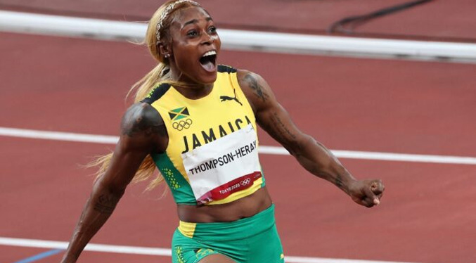 Thompson-Herah y Jamaica deslumbran en los 100 metros femeninos