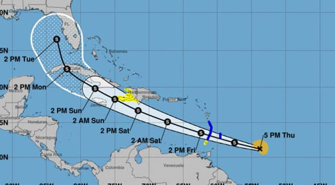 El huracán Elsa amenaza las islas del Caribe