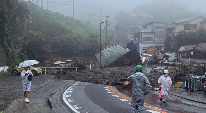 Japón: Al menos 2 muertos y 20 desaparecidos por lluvias torrenciales