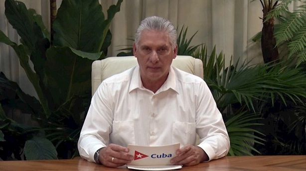 Presidente cubano convoca a sus partidarios a combatir protestas callejeras