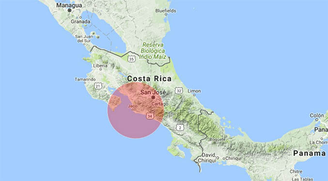 Sismo de magnitud 7 en el Pacífico sacude a Costa Rica