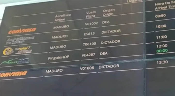 Detienen al hacker que publicó «Maduro dictador»  y «DEA» en pantallas del aeropuerto de Porlamar 