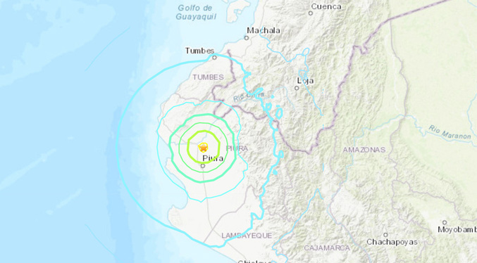 Un sismo de magnitud 6,1 se registra en la frontera entre Perú y Ecuador