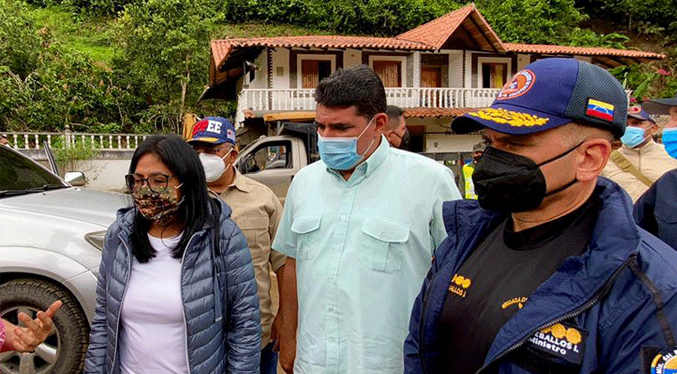 Delcy Rodríguez visita municipios afectados en Mérida