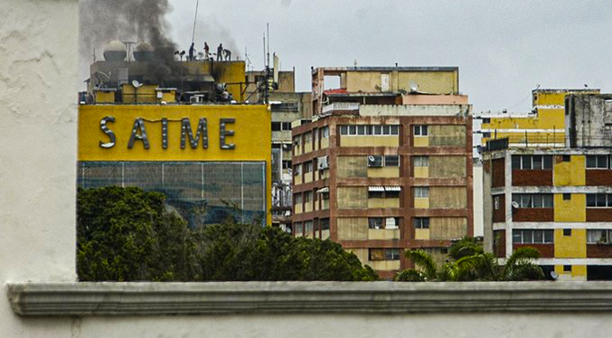 Reportan incendio en la sede principal del Saime en Caracas (+video)