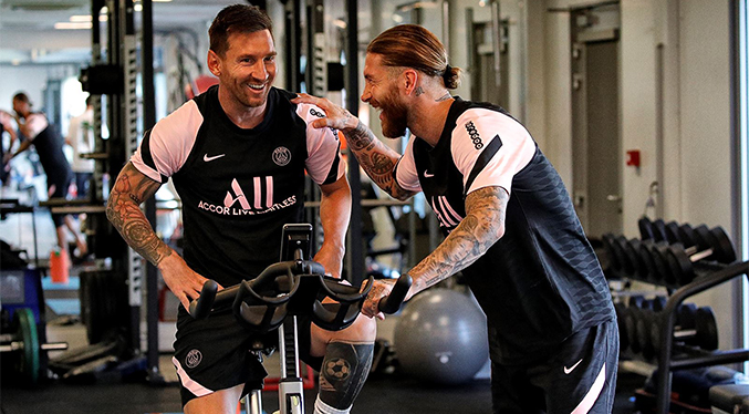 Leonel Messi y Sergio Ramos se reencuentran ahora como compañeros en el PSG