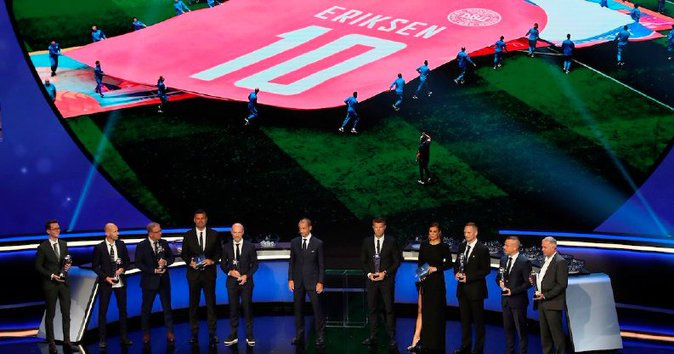 Kjaer y los médicos que salvaron vida a Eriksen premio Presidente de la UEFA