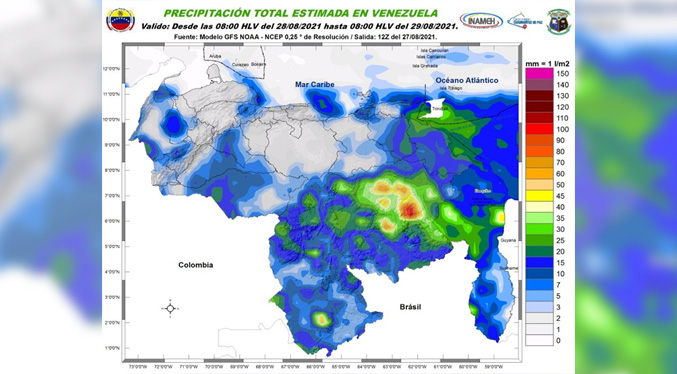 Inameh: Onda Tropical 40 continúa su avance sobre el occidente del país