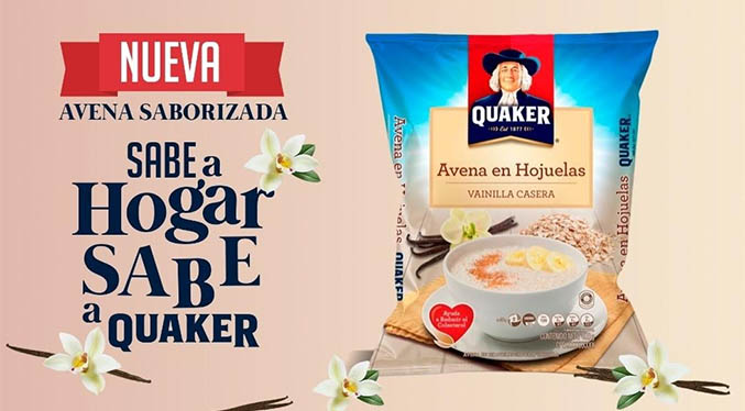 Quaker presenta al mercado venezolano la nueva avena en hojuelas sabor a Vainilla casera