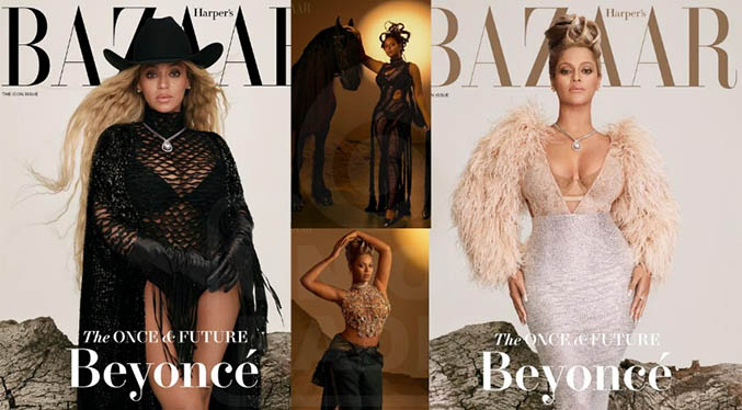 Beyoncé posa en la portada de Harper’s Bazaar