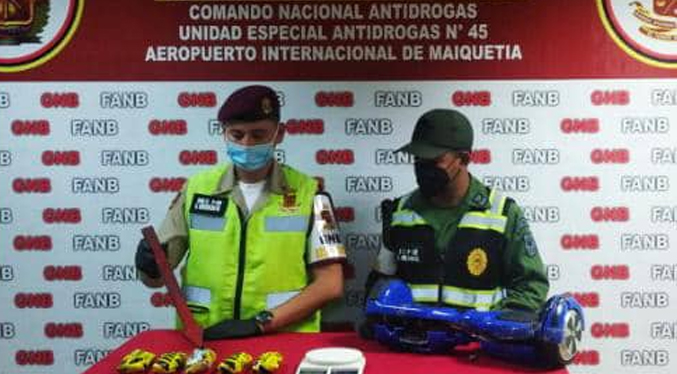 Incautan cocaína dentro de una patineta eléctrica en Maiquetía