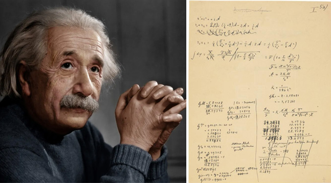 A subasta manuscrito de Einstein sobre su teoría de la relatividad