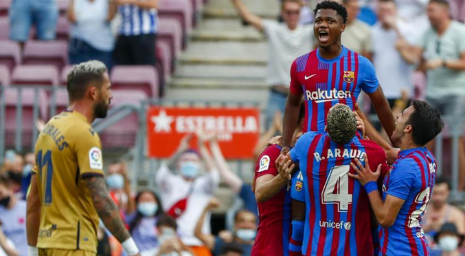 El Levante es un caramelo para los niños del Barça