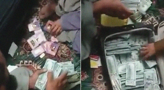 Talibanes anuncian el hallazgo de millones de dólares y lingotes de oro (Video)