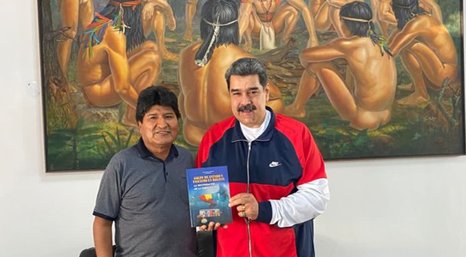 Maduro sostiene reunión en Miraflores con Evo Morales