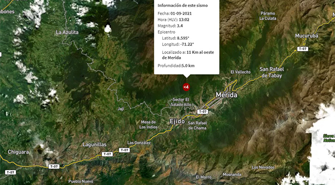 Funvisis registra sismo en Mérida